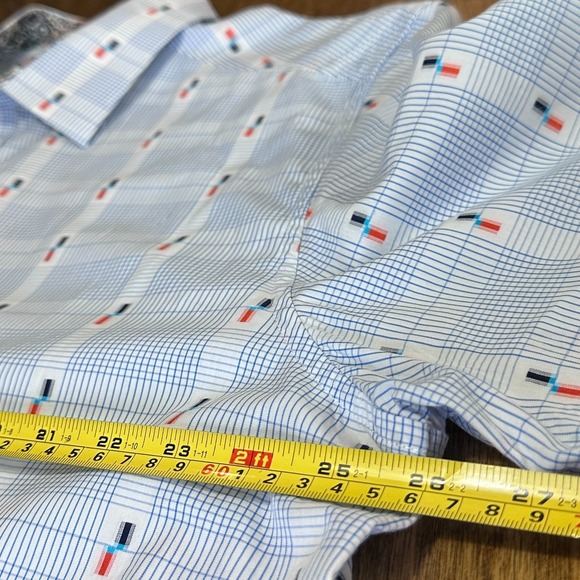 Robert Graham Multi-Color Striped Button Front Shirt Mens Sz 3XL Whimsy Artsy - Picture 11 of 12